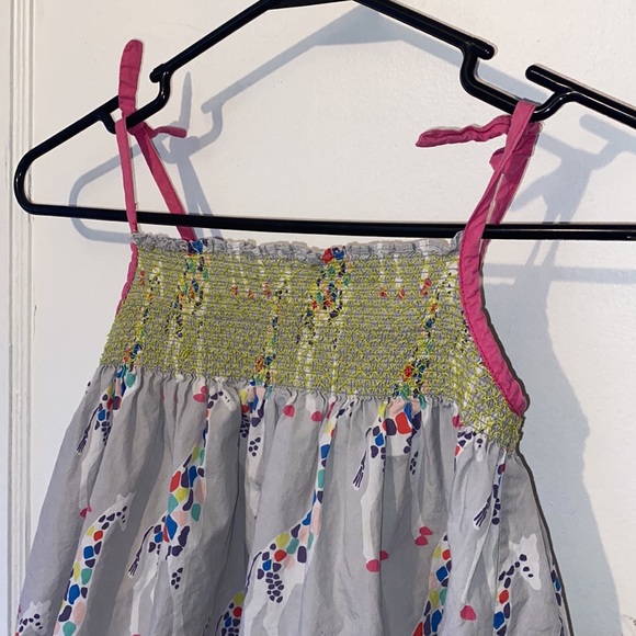 Mini Boden Giraffe dress spaghetti strap - Picture 2 of 9